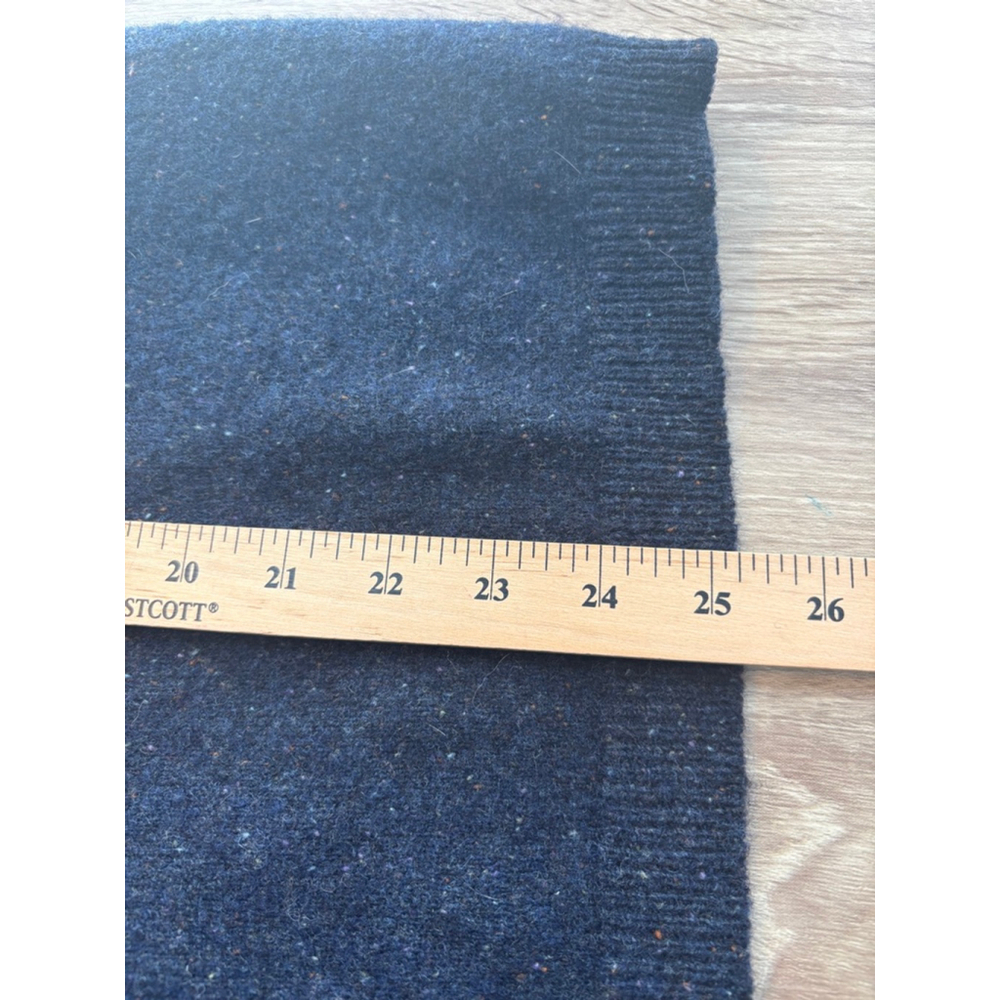 GANT Mens Large Lambswool V-Neck Sweater Vest Navy Gray - Picture 7 of 8